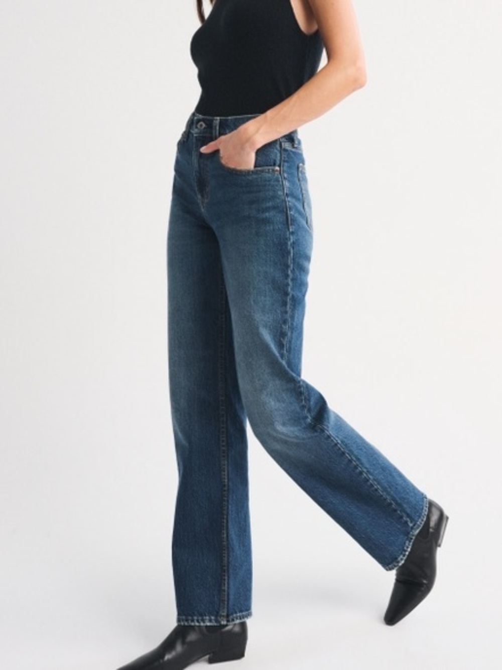 Abercrombie & Fitch The 90s High Rise Relaxed Jeans Curve Love - Picture 4 of 12